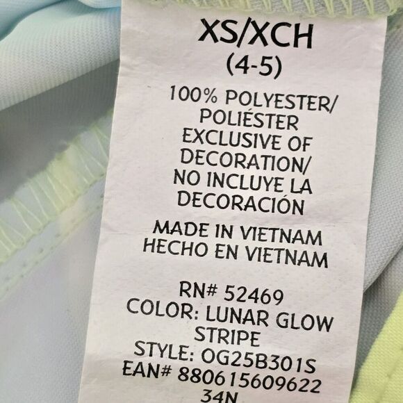 OP Kids Girls Swim Shorts Cover Up Size XS 4 5 Green Blue - Picture 8 of 8